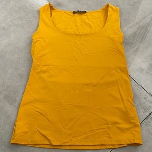 Zara solid yellow tank top. Size M